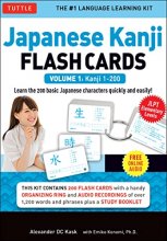 Cover art for Japanese Kanji Flash Cards Kit, Vol. 1, Kanji 1-200: JLPT Beginning Level (Book & CD)