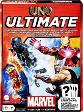 Cover art for Mattel Games UNO Ultimate Marvel Card Game with 4 Character Decks, 4 Collectible Foil Cards & Special Rules, 2-4 Players, First Edition