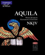Cover art for NKJV Aquila Wide Margin Reference Bible, Black Calf Split Leather, Red-letter Text, NK744:XRM