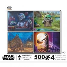 Cover art for Ceaco - 4 in 1 Multipack - Thomas Kinkade - Mandalorian Collection - (4) 500 Piece Jigsaw Puzzles