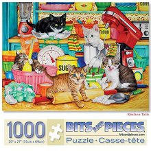 Cover art for Bits and Pieces - Kitchen Tails 1000 Piece Jigsaw Puzzles for Adults - Each Puzzle Measures 20" X 27" - 1000 pc Jigsaws by Artist Donna K.