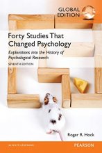Cover art for Forty Studies that Changed Psychology, Global Edition [Paperback] HOCK