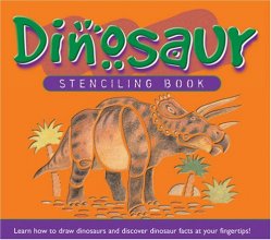 Cover art for Dinosaur Stencil Book