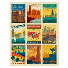 Cover art for Americanflat 500 Piece Jigsaw Puzzle, 18x24 Inches, American Travel Midwest Art by Anderson Design Group