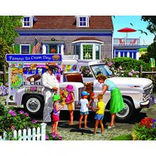 Cover art for White Mountain Puzzles Ice Cream Truck - 1000 Piece Jigsaw Puzzle