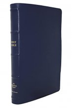Cover art for NKJV, Thinline Reference Bible, Large Print, Premium Goatskin Leather, Blue, Premier Collection, Red Letter, Comfort Print: Holy Bible, New King James Version
