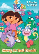 Cover art for Hooray for Best Friends! (Dora the Explorer) (Deluxe Coloring Book)