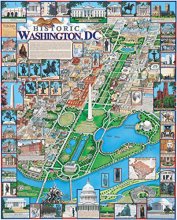 Cover art for White Mountain Puzzles Washington DC - 1000 Piece Jigsaw Puzzle