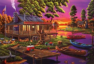 Cover art for Buffalo Games - Geno Peoples - Stephanie's Canoe Rental - 2000 Piece Jigsaw Puzzle