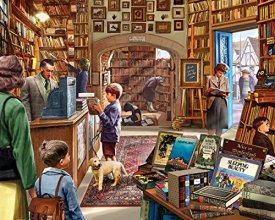 Cover art for White Mountain Puzzles Old Book Store, 1000 Piece Jigsaw Puzzle