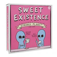 Cover art for Hasbro Gaming Sweet Existence, A Strange Planet Family-Friendly Party Card Game Inspired by The Webcomic and Books by Nathan W. Pyle, for Ages 13 and Up
