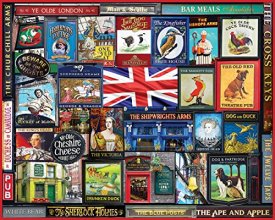 Cover art for White Mountain - British Pubs, 1000 Piece Jigsaw Puzzle, England Puzzle, Great Britain