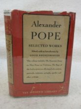 Cover art for Rare Alexander Pope SELECTED WORKS 1st Modern Library 1948 #257 HC/DJ