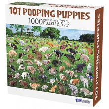 Cover art for The Original 1000 Piece Puzzle, 101 Pooping Puppies, Dogs Pooping Puzzle, Perfect White Elephant Gag Gift, Funny Puzzle