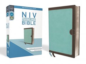 Cover art for NIV, Thinline Bible, Leathersoft, Teal/Brown, Red Letter, Comfort Print