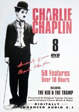 Cover art for Charlie Chaplin:  8 DVD Box Set (58 Features, Over 18 Hours, including The Kid & The Tramp)