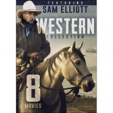 Cover art for 8-Movie Western Collection featuring Sam Elliott