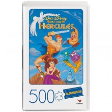 Cover art for Spin Master Games 500-Piece Adult Jigsaw Puzzle in Plastic Retro Blockbuster VHS Video Case, Hercules