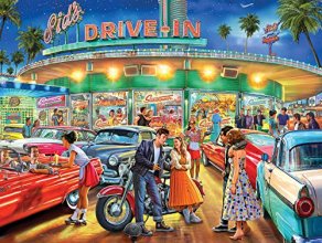 Cover art for White Mountain Puzzles American Drive-in - 1000 Piece Jigsaw Puzzle