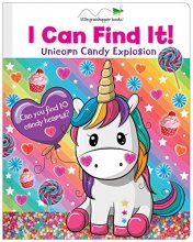 Cover art for I Can Find It! Unicorn Candy Explosion (Large Padded Board Book)