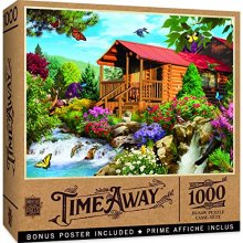 Cover art for Masterpieces 1000 Piece Jigsaw Puzzle for Adults, Family, Or Kids - Cascading Cabin - 19.25"x26.75"