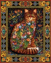 Cover art for White Mountain Puzzles Tapestry Cat - 1000 Piece Jigsaw Puzzle