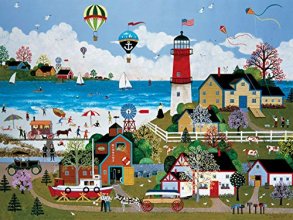 Cover art for Ceaco The Cape Milford Light 300 Oversized Piece Puzzle by Jane Wooster Scott 18 X 24