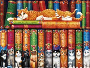 Cover art for Buffalo Games - Cats Collection - Library of Cats - 750 Piece Jigsaw Puzzle