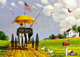 Cover art for Buffalo Games - Charles Wysocki - Wait 'Till Martha Sees What I'm Bringing Home - 300 Large Piece Jigsaw Puzzle