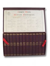 Cover art for Complete Works of William Shakespeare. Handy Stratford Edition. 13 Volumes in Original Box