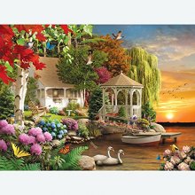 Cover art for Bits and Pieces - 300 Large Piece Jigsaw Puzzle for Adults - Heaven on Earth - 300 pc Spring Sunset Jigsaw by Artist Alan Giana