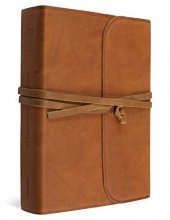 Cover art for ESV Single Column Journaling Bible, Large Print (Brown, Flap with Strap)