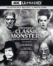 Cover art for Universal Classic Monsters: Icons of Horror Collection (The Mummy / The Bride of Frankenstein / Phantom of the Opera / Creature from the Black Lagoon) [4K UHD]