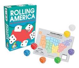 Cover art for Gamewright Rolling America, The Star Spangled Dice Action Game Multi-colored, 5",96 months to 192 months