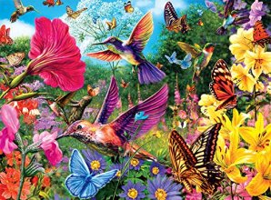 Cover art for Buffalo Games Hummingbird Garden Jigsaw Puzzle from The Vivid Collection, 1000 Piece