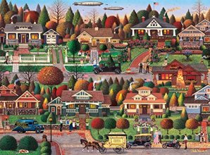 Cover art for Buffalo Games - Silver Select - Charles Wysocki - Labor Day in Bungalowville - 1000 Piece Jigsaw Puzzle for Adults Challenging Puzzle Perfect for Game Nights