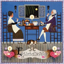 Cover art for Buffalo Games - Charles Wysocki (Square) - Dining Sweethearts - 300 Large Piece Jigsaw Puzzle for Adults Challenging Puzzle Perfect for Game Nights