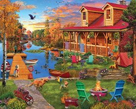 Cover art for White Mountain Puzzles - Adventures at The Lake - 1000 Piece Jigsaw Puzzle
