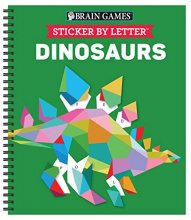 Cover art for Brain Games - Sticker by Letter: Dinosaurs (Sticker Puzzles - Kids Activity Book)