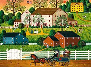 Cover art for Buffalo Games - Charles Wysocki - Hi, Neighbor! - 1000 Piece Jigsaw Puzzle for Adults Challenging Puzzle Perfect for Game Nights - 1000 Piece Finished Size is 26.75 x 19.75