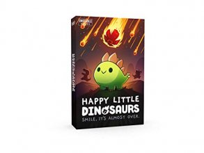 Cover art for Unstable Games - Happy Little Dinosaurs Base Cute card Game for kids, teens, & adults - Dodge life’s disasters and survive the apocalypse! - 2-4 players ages 8+ - Great for game night