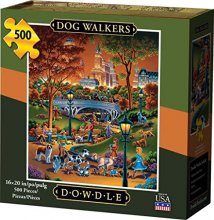 Cover art for Dowdle Jigsaw Puzzle - Dog Walkers - 500 Piece