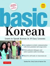 Cover art for Basic Korean: Learn to Speak Korean in 19 Easy Lessons (Companion Online Audio and Dictionary)
