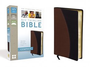 Cover art for NIV, Thinline Bible, Compact, Leathersoft, Tan/Black, Red Letter Edition