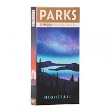 Cover art for Parks: Nightfall Expansion - add Camping and Night Themed Parks to The Parks Board Game
