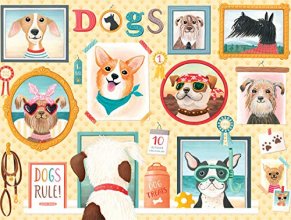Cover art for Buffalo Games - Dogs Rule - 750 Piece Jigsaw Puzzle for Adults Challenging Puzzle Perfect for Game Nights - 750 Piece Finished Size is 24.00 x 18.00