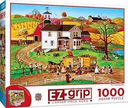 Cover art for Masterpieces 1000 Piece EZ Grip Jigsaw Puzzle for Adults, Family, Or Kids - The Traveling Man - 23.5"x34"