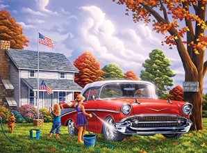 Cover art for Buffalo Games - Geno Peoples - Classic Car Wash - 1000 Piece Jigsaw Puzzle for Adults Challenging Puzzle Perfect for Game Nights - 1000 Piece Finished Size is 26.75 x 19.75