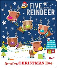 Cover art for Board Book Five Little Reindeer