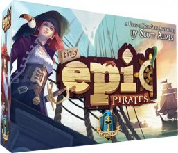Cover art for Gamelyn Tiny Epic Pirate Board Game - Notorious Pirate Ship Board Games, Strategic Board Games for Adults, With Rulebook, 210 Game Pieces, and 7 Ships, Blue